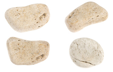 Fototapeta na wymiar Natural large stone, cobblestone isolated on white background. stones for baths and saunas
