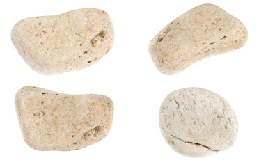 Natural large stone, cobblestone isolated on white background. stones for baths and saunas
