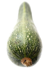 Ripe zucchini isolated on a white background.