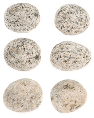 Fototapeta premium Natural large stone, cobblestone isolated on white background. stones for baths and saunas