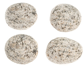 Fototapeta premium Natural large stone, cobblestone isolated on white background. stones for baths and saunas