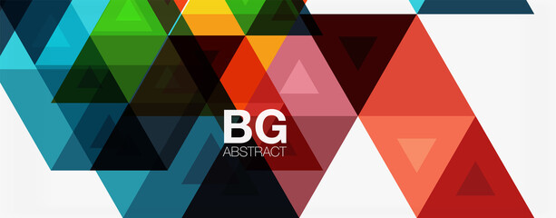 Mosaic triangle pattern abstract background for cover, banner, flyer and poster and other template