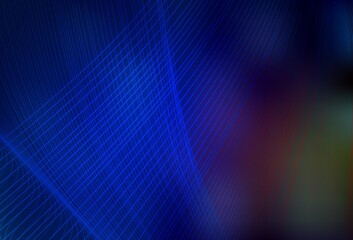 Dark Blue, Red vector blurred and colored pattern.