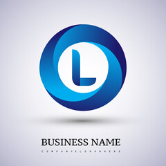 Letter L logo with colorful splash background, letter combination logo design for creative industry, web, business and company.