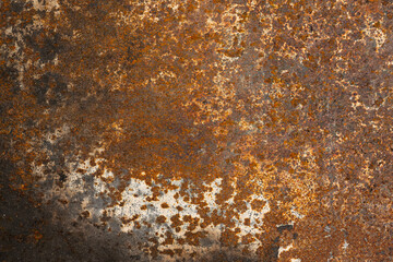 Rusted metal background texture. old rusty iron close up