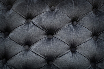 Quilted velvet black fabric