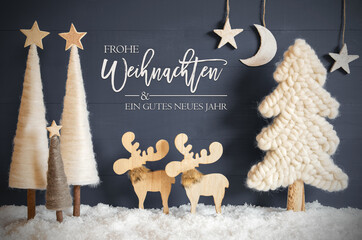 German Calligraphy Frohe Weihnachten Und Ein Gutes Neues Jahr Means Merry Christmas And A Happy New...