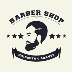 Barber shop logo graphic vector Illustration