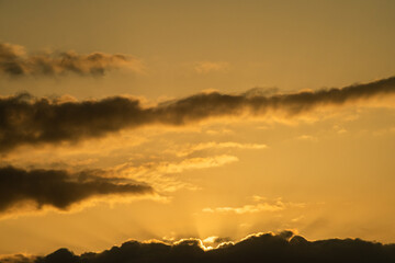 夕方の空の風景