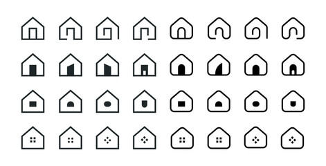 Houses icon set for web sites and user interface, home icon, dashboard icon set.