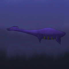 Water dragon in the sea