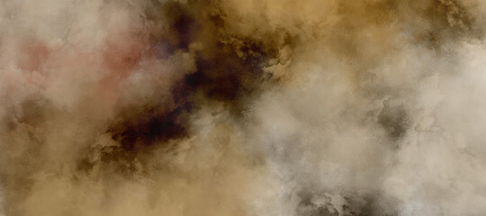 abstract watercolor dull brown bronze gray dust dirt stone rock concrete cloud clouds sky grunge splash background bg ground texture wallpaper, space for text 