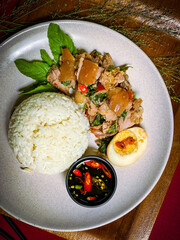 Delicious thai food on plate