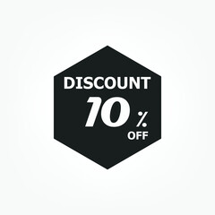 discount icon with white background. Special offer price signs, Discount UP TO 10% OFF