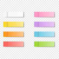 Colorfull and white stickers square isolated on background. Vector illustration.
