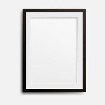 Isolared picture frame on background. Vector illustration.