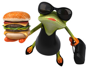 Fun frog - 3D Illustration
