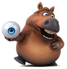 Naklejka premium Fun horse - 3D Illustration