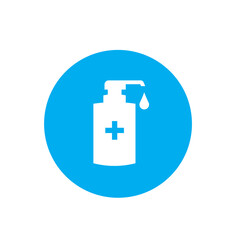 Obraz premium Disinfection. Hand sanitizer bottle icon, washing gel. Vector illustrationDisinfection. Hand sanitizer bottle icon, washing gel. Vector illustration 