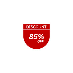 BIG Sale discount icon with white background. Special offer price signs, Discount UP TO 85% OFF