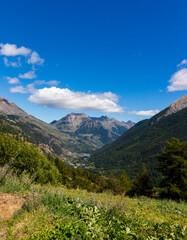 Fototapeta premium Mountain and meadows landscape 