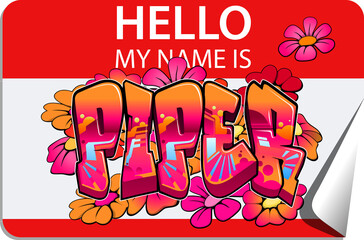 Piper Graffiti Name Design