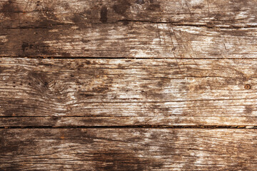 Brown unpainted natural wood with grains for background, banner and texture.