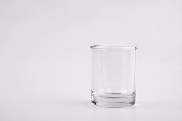 Empty glass isolated on a white background.