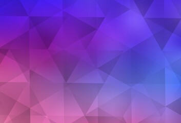 Light Pink, Blue vector abstract mosaic background.
