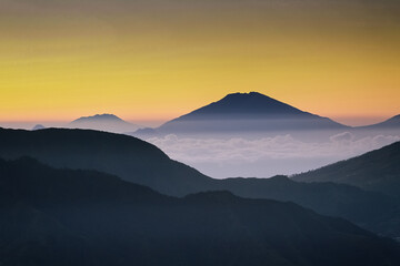 sunset in the mountains
