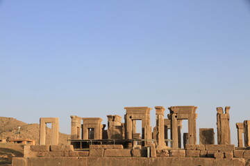 Persepolis was the ceremonial capital of the Achaemenid Empire. It is situated 60 kilometres northeast of the city of Shiraz in Fars Province, Iran. The earliest remains of Persepolis date back to 515