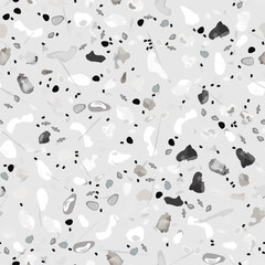 Terrazzo Texture Vector. Flooring Seamless Pattern