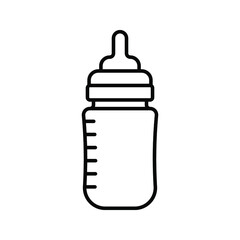 feeding bottle icon. Baby feeding bottle vector flat icon. vector illustration
