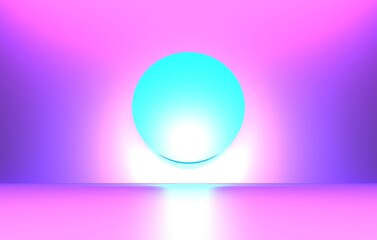 3d rendering of sci-fi modern purple and blue abstract minimal concept empty background. Scene for advertising, technology, cosmetic ads, showcase, banner, fashion. Illustration. Product display