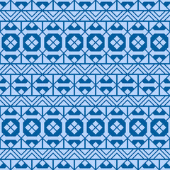 Japanese Tribal Square Diamond Vector Seamless Pattern