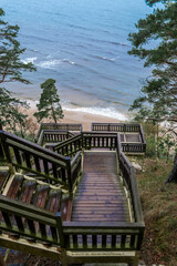 Staircase from the cliffs to the beach
