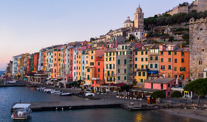 Fototapeta na wymiar Image of view of portovenere city La Spezia at summer day, Italy.