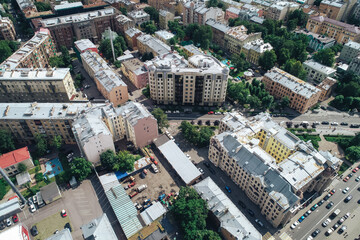 Fototapeta premium Aerial Townscape of Saint Petersburg City. Petrogradsky District