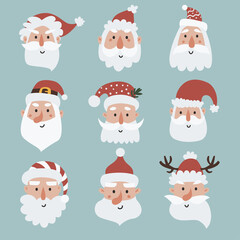 Santa face set