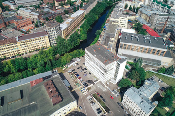 Aerial Townscape of Saint Petersburg City. Petrogradsky District