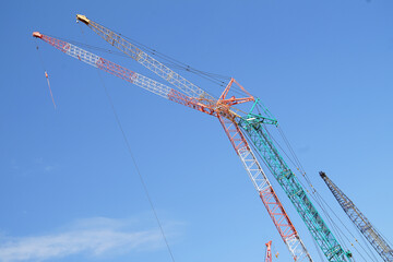 construction site with crane