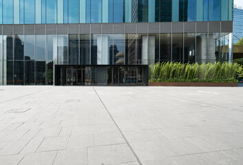 Obraz na płótnie Canvas Financial Center Plaza and architecture, Nanjing, China
