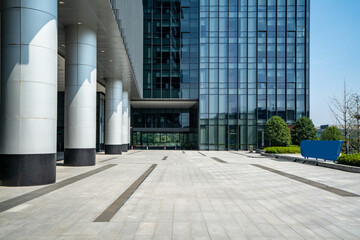 Fototapeta premium Financial Center Plaza and architecture, Nanjing, China