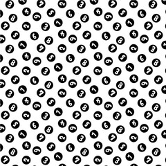 手書き数字のドット背景イラスト