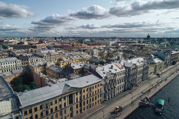 Fototapeta premium Aerial Townscape of Saint Petersburg City. Central District