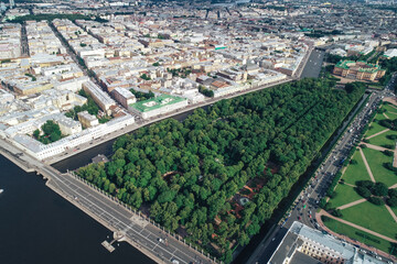 Fototapeta premium Aerial Townscape of Saint Petersburg City. Central District