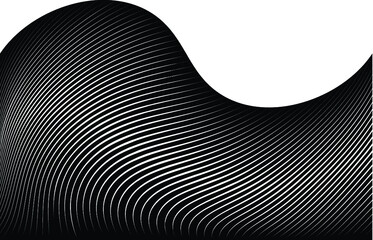 Abstract warped Diagonal Striped Background . Vector curved twisted slanting, waved lines texture
