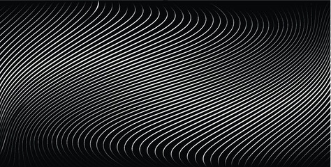 Abstract warped Diagonal Striped Background . Vector curved twisted slanting, waved lines texture
