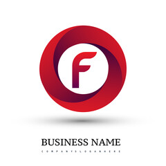 Letter F logo with colorful splash background, letter combination logo design for creative industry, web, business and company.