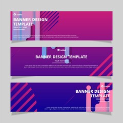 Set of modern abstract vector banners design. Template ready for use in web or print design.